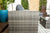 Barcelona - Grey Rattan Sofa Set with Glass Topped Coffee Table, Stool & Cushions