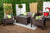 Rome - Luxury Garden Furniture - Sofa Set with Two Chairs and Firepit table