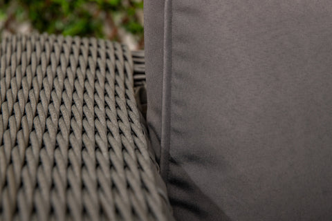 Marseille - Large Grey Rattan 9 seater Corner Sofa Set with Glass Topped Coffee Table, Cushions & Stools