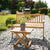 Two Seater Acacia Hardwood Garden Bench & Folding Side Table Set